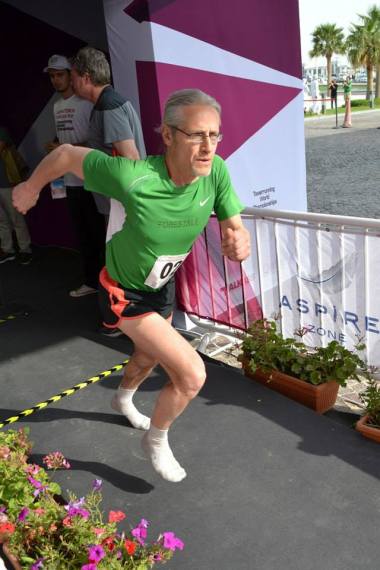 This gentleman was so fast he out ran his own shoes as he powered away from the start line!