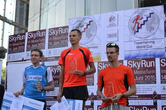 The men's podium with Riedl, Lobodzinski and Celko
